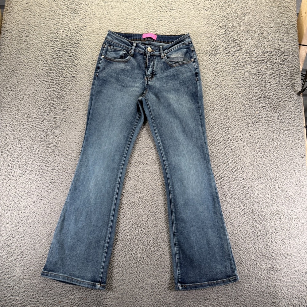 Telepatia Jeans Women's 9 Blue Cotton Denim Bootcut Workwear Travel Stretch